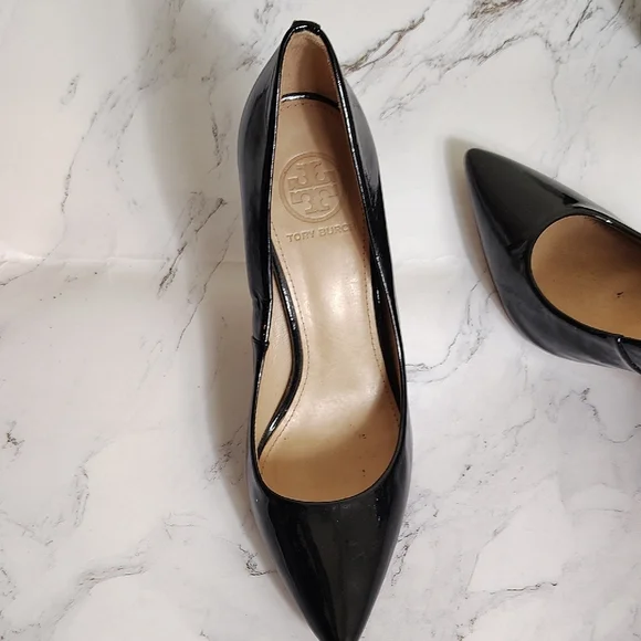 Tory Burch Black Patent Leather Heels - Picture 4 of 5